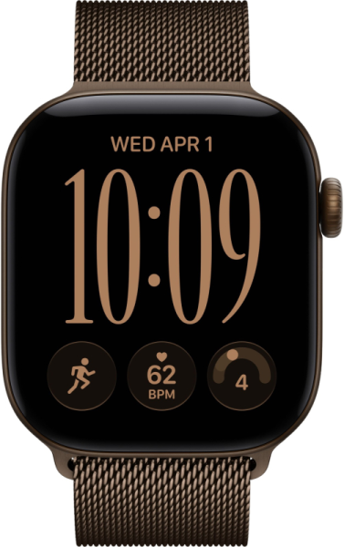 Apple Watch Series 12 46mm Aluminium Dark Bronze Case with Dark Bronze Milanese Loop M/L